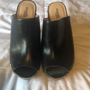 Sexy black 4” open toed sandals